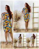 Vestido midi estampado