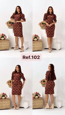 Vestido midi estampado