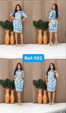 Vestido midi estampado