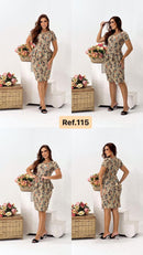 Vestido midi estampado