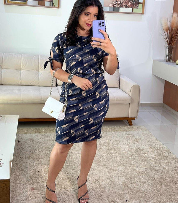 Vestido midi estampado