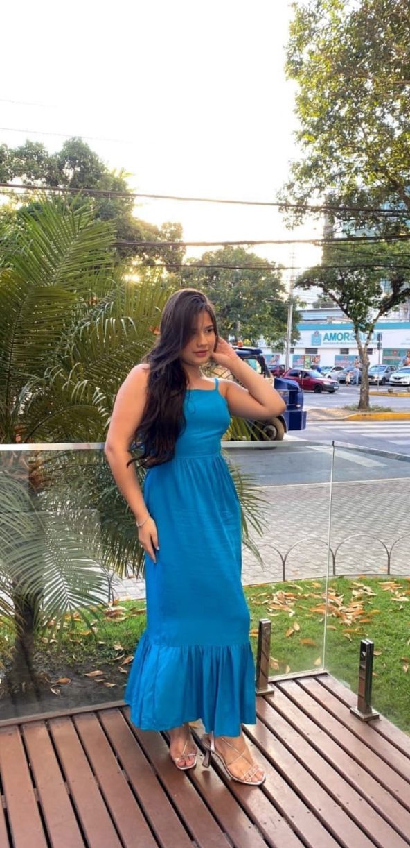Vestido jeans longo
