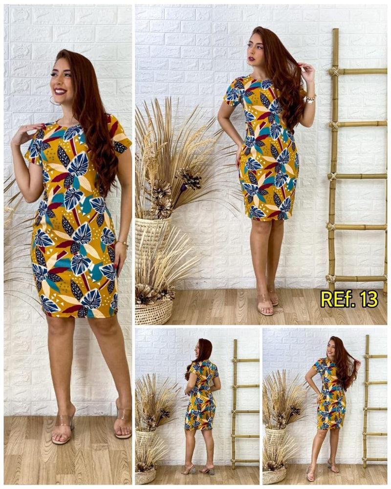 Vestido midi estampado