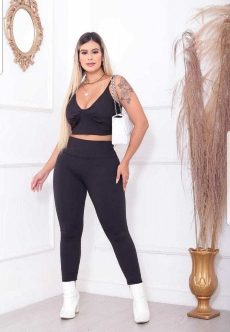 Leggings flanelada plus size